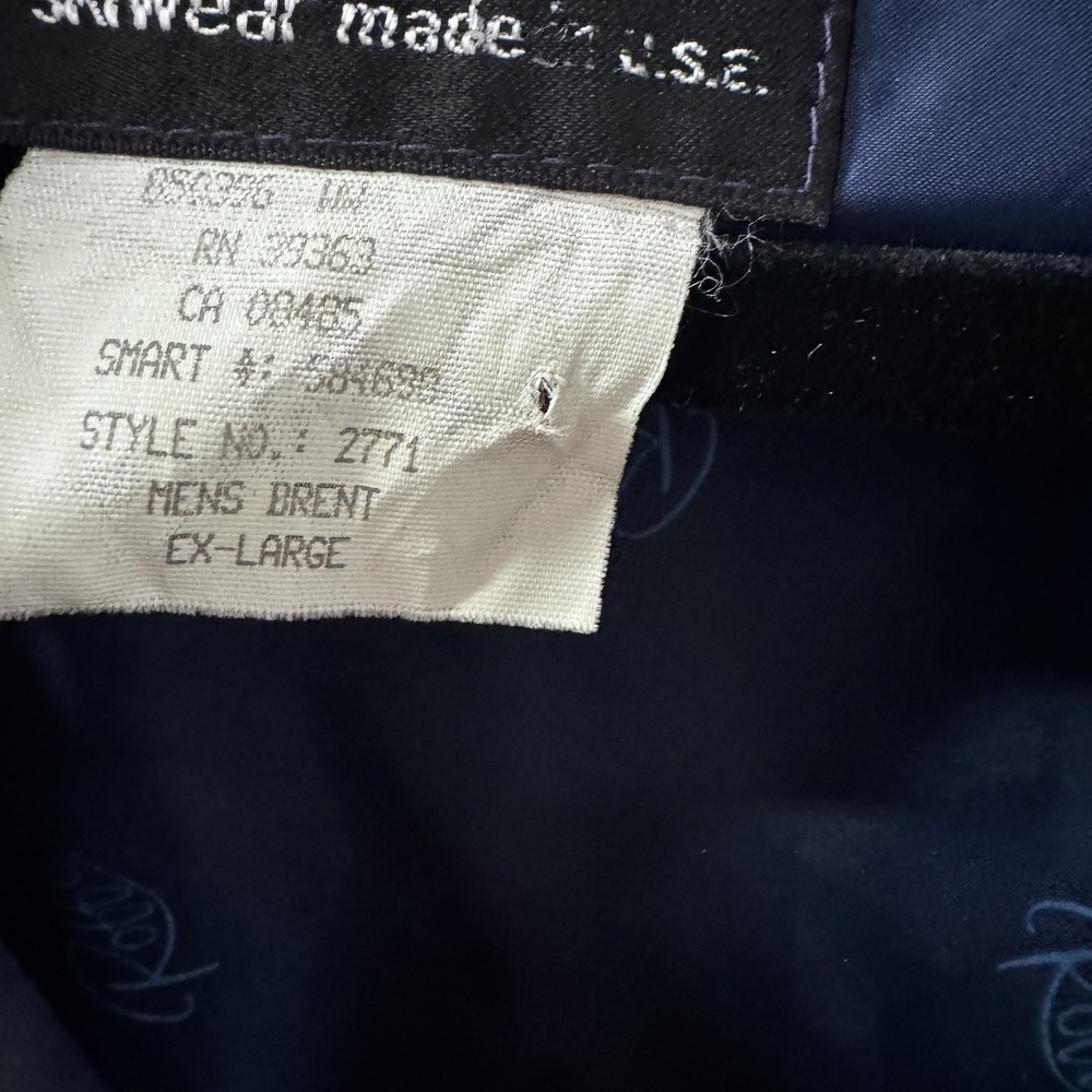 Roffe Skiwear Down Puffer Ski Vest Men's Size XL Dark Navy Blue Snap Front Puffy - Picture 7 of 11